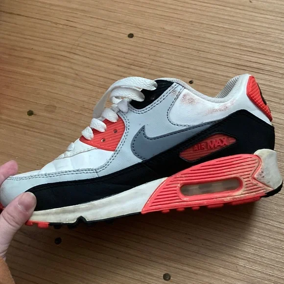 Nike Air Max Sneakers in White, Black, and Red - Picture 8 of 11